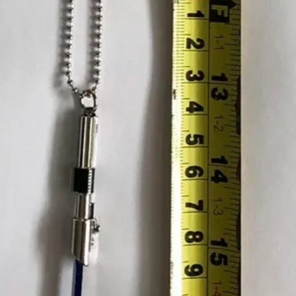 Mini spoon necklace Star Wars inspired Light Saber small tiny spoon pendant glow - Picture 2 of 3